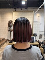 アシュレイ(ASHLEY)&nbsp;suzu ボブカラー ブリーチカラー ボルドーカラー 大阪福島区