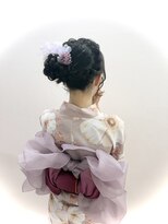 ルート(Ru-t)&nbsp;着付け(兵児帯×半幅帯ミックス)＋ヘアセット(サイドお団子)