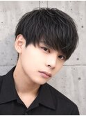 ツーブロック人気ラウンドマッシュシースルー