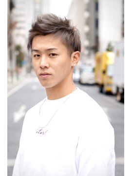 メリケンバーバーショップ コウベ(MERICAN BARBERSHOP KOBE) 七三オールバックツイストパーマかき上げヘアコンマヘア3