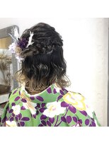 ラファンス イマザト(LaFENCE IMAZATO)&nbsp;袴×ヘアアレンジ　ヘアセット　卒業式　成人式　デジタルパーマ