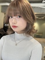 ティア(Tia.)&nbsp;ボブヘア/縮毛矯正/髪質改善トリートメント/グレージュ/ベージュ