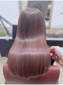 宝石髪カラー艶々さらさらストレート透明感美髪スタイル