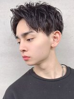 アップバング　スパイキーショート　ツイストスパイラルパーマ