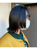 ナチュラル姫カット ミディアムウルフレイヤー 髪質改善カラー