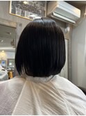 酸性ストレートでショートボブ