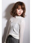 アッシュベージュ＿韓国風ヘア＿ミディアムカール［東陽町］