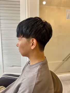 メンズカット バイ ソイクフ(メンズカット by SOY-KUFU) MEN’SHAIRアッシュブラックマッシュヘア