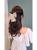 ふんわりハーフアップ