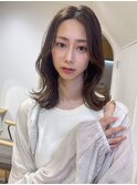 韓国風/小顔/ミディアム/顔まわり/くびれヘア/オルチャン