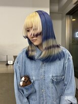 レコ 渋谷(LECO) ブロンド×ブルー×パープルのスペシャルデザイン