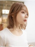 黒髪/ボブウルフ/ネビージュ/小顔/ワンレン