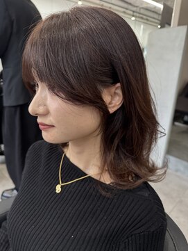 ジエクト カナウ(The Ect canow) 顔周りレイヤーミディアムレイヤーブラウンベージュ透明感カラー