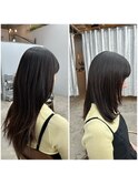 【ステップボーンカット】ミディアムレイヤー/艶ヘアー