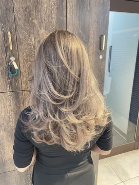 アジールヘア 池袋東口店(agir hair) ☆海外レイヤーカット/ミルクティーグレージュ/韓国風巻き/池袋