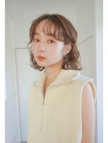 タス(tas)&nbsp;ナチュラルボブパーマ似合わせ顔周りカット顔まわりレイヤー