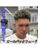 極道パーマ/金メッシュ