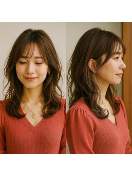 スープレックス ヘアーデザイン(SOUPREX HAIR DESIGN) セミロングレイヤーデジタルパーマ　20代 30代 40代 50代 60代