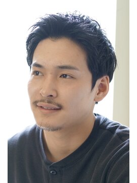 にもう ブルーブラック 韓国マッシュ フェザーパーマ