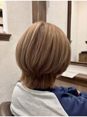 ハイライトバレイヤージュダブルカラーケアブリーチ20代30代