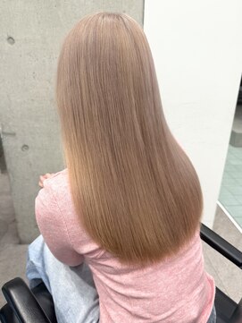 サンクプロジェクト(cinq PROJECT) 明るめラベンダーミルクティーベージュ韓国ミディアムレイヤー