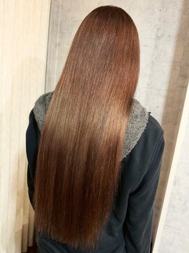 アイリス 天文館店(AIRIS) 縮毛矯正 髪質改善ストレート ブラウンベージュ 艶髪 20代 美髪
