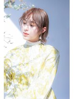 ヴェチカ 京橋店(Vechika)&nbsp;くびれボブ/切りっぱなし/ベージュブラウン