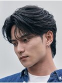 原宿フェザーショートシャドウパーマセンターパートウルフゆるめ