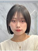 ボブカット大人ボブぱつっとボブ切りっぱなしボブ垢抜けボブ