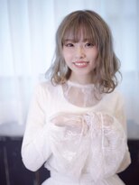 オースト ヘアー ステラ 新宿店(Aust hair Stella)&nbsp;ラフセミディ×ホワイティグレージュ