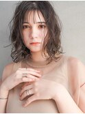 くびれ/イメチェン前髪/黒髪/ミディアムボブ/髪質改善/20代30代