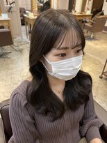 シェノン 西梅田(CHAINON)&nbsp;黒髪/グレーベージュ/レイヤーカット/アッシュ/前髪パーマ