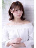 マロングレージュ×外ハネロブ/ミルクチョコレート/栗色