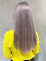 アルバム 渋谷パルコ(ALBUM) シルバーラベンダー_チェリーブラウンフェミニンロング_ba383072