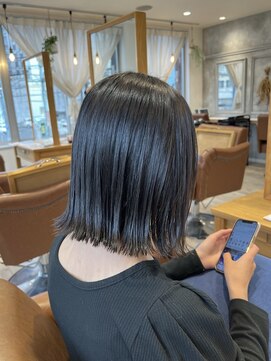 ラボヌールヘアー 宇都宮店(La Bonheur hair) 切りっぱなしボブ♪【宇都宮駅/インナーカラー】