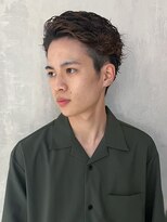 アイティーバイアルバム 北千住店(IT by ALBUM) ツーブロック短髪アッシュブラックグレージュカラー_ba449071