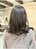 ミディアムレイヤー/レイヤーカット/銀座/アッシュグレージュ