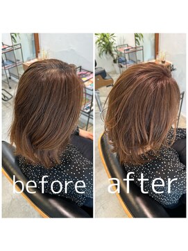 スピカ(SPICA) 【白髪ぼかし】ケアカラーコースお客様施術事例