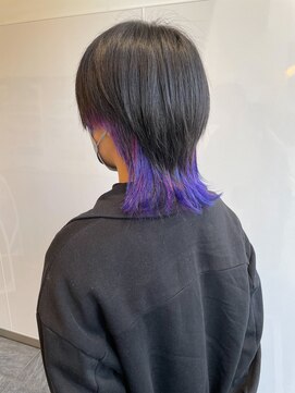 ネオンズ 札幌駅JR55ビル店(NEON´S) 【インナーカラー】＊ウルフ×インナーバイオレット×ピンク＊