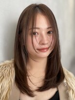 ノイ(noi) 顔周りレイヤーカットグレージュカラーくびれボブベージュカラー