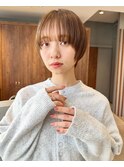 顔周りレイヤー マッシュショート 表参道青山