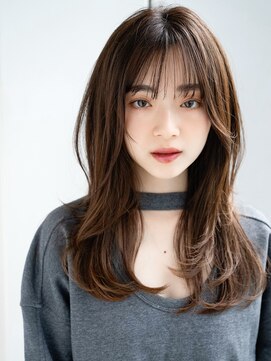 エインアンリー 表参道(AIN.ANLY.) フェイスレイヤーぱっつん前髪くびれロングエアリーロングデジパ