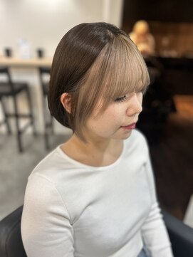 ラフ 難波店(LAFF) #セミディ#シアーカラー#ショートヘア#姫カット#ダークアッシュ