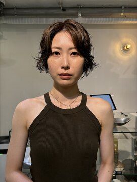 ネルケ 立川(nelke) ショートパーマ×オリーブカラー