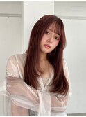暖色カラー/透明感カラー/艶カラー/レッドカラー/レイヤーカット