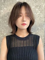 サンク 原宿 表参道(cinq)&nbsp;ハイトーンカラー外国人風ボブ切りっぱなし外ハネナチュラルボブ