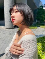 スウド(Swd)&nbsp;色っぽヘア韓国ボブ/ショートボブ/小顔ヘア/ミニボブ/暗髪