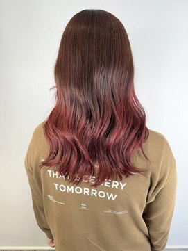 ヘアデザイン アンジェロカフェ(Hair Design Angelo cafe) グラデーションチェリーピンク♪