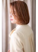 □外国人風艶感カーキベージュかきあげボブ406大宮20代30代40代