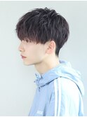 ルーズパーマ前下がりバランスマッシュ